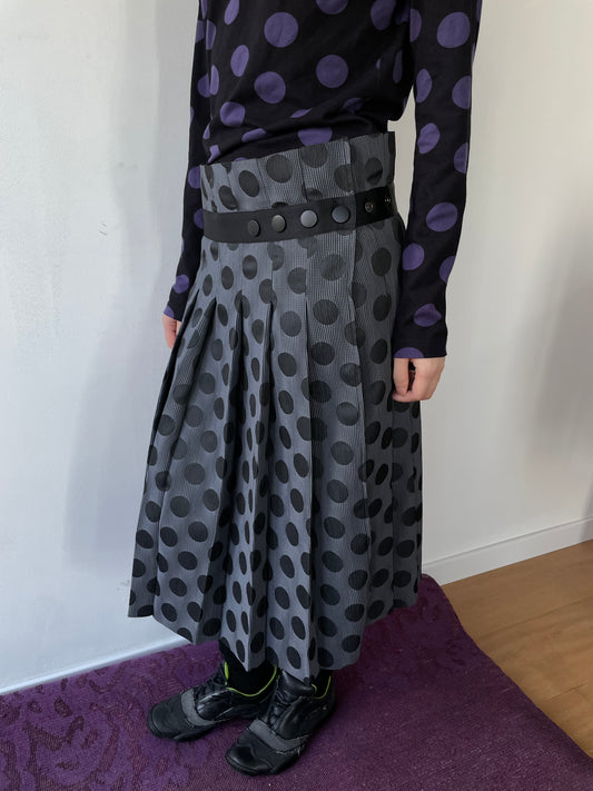 ドット柄タックプリーツスカート TK0359