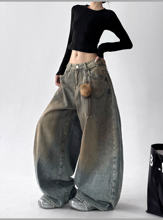 ルーズシルエット ビンテージウォッシュパンツ TK0363