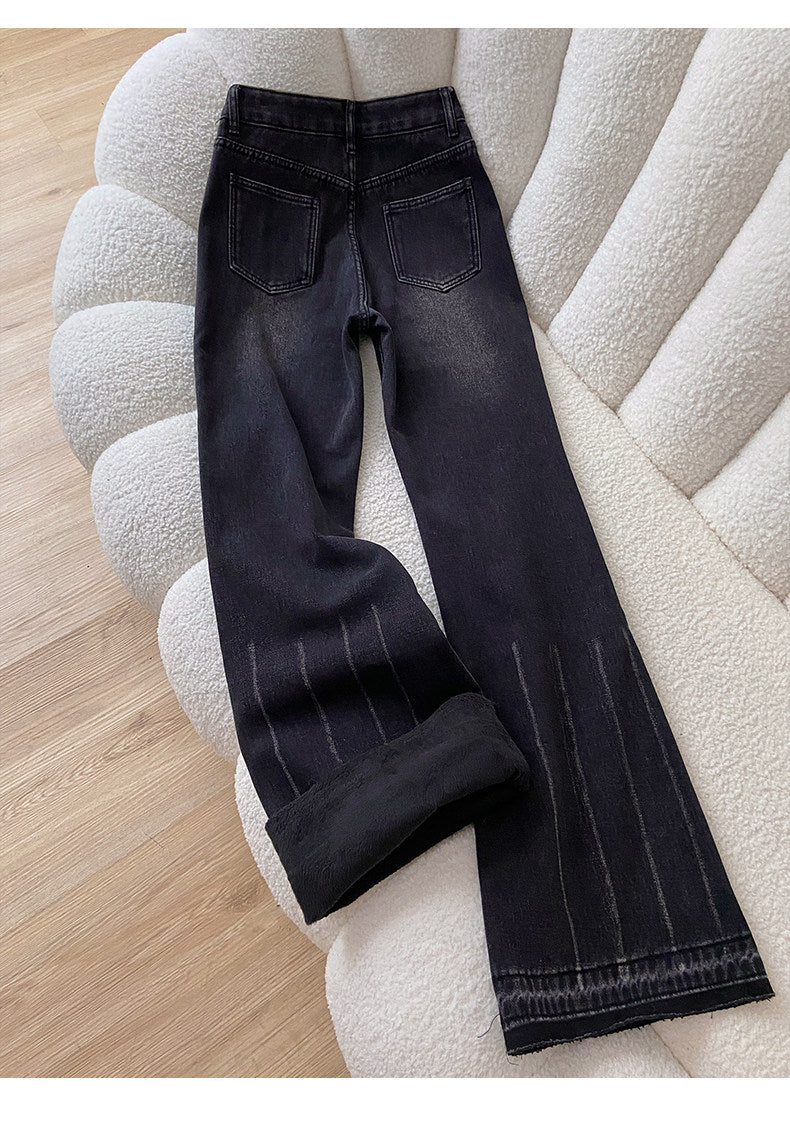 フリンジヘム フレアデニムパンツ TK0382