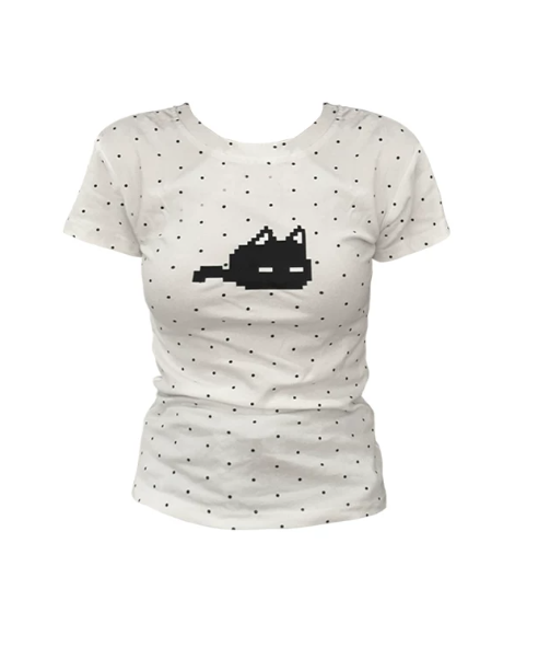 ドットキャットプリントTシャツ TK0532