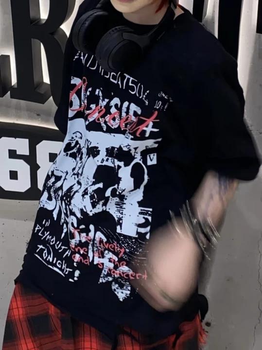 ストリートバンドプリントTシャツ TT001