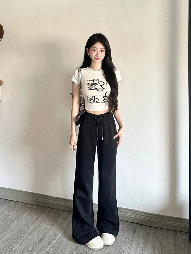 ホワイトプリントギャルTシャツ ZB027