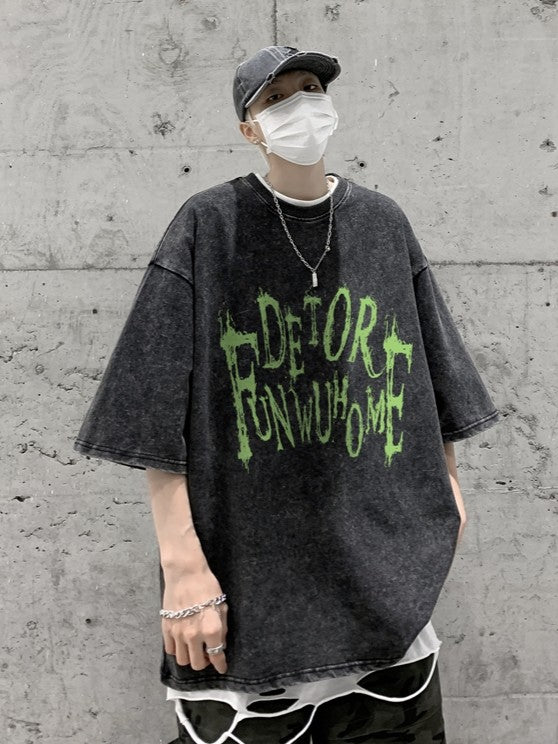 ヒップホップ風グラフィックTシャツ ZB067