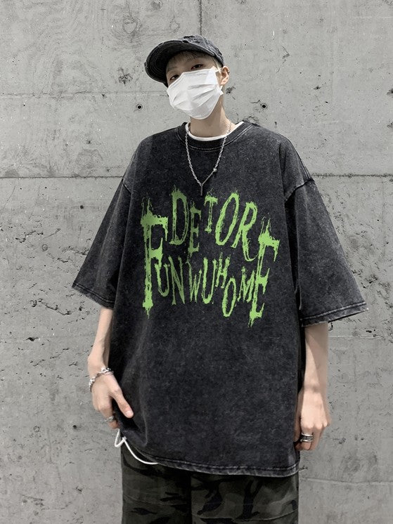 ヒップホップ風グラフィックTシャツ ZB067