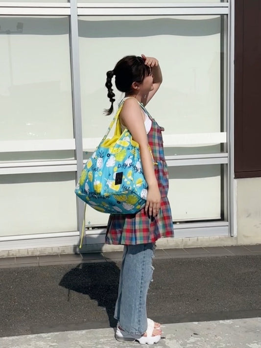 「aino__nk8」レインボーチェックキャミソールワンピース TK0148