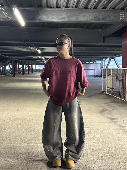 「aitsuba1007」ペイントカットデニムパンツ TK0094