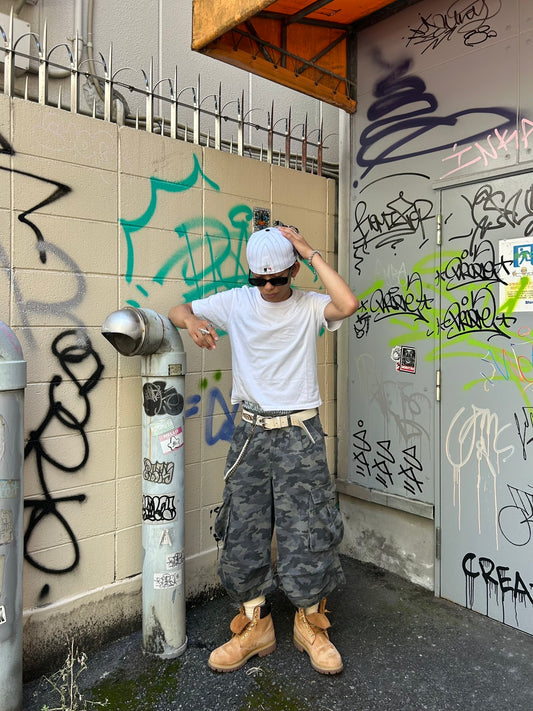 「hollywooddreamthe」 迷彩柄クロップドカーゴパンツ TK0136