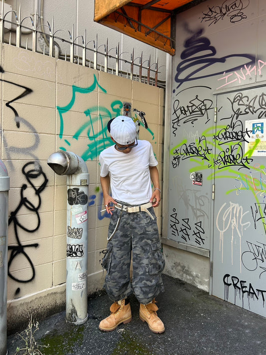 「hollywooddreamthe」 迷彩柄クロップドカーゴパンツ TK0136