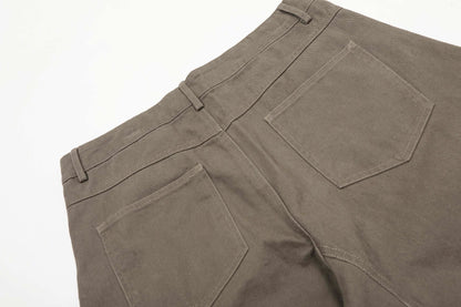 ブラウンカーブデザインワイドパンツ TK0214