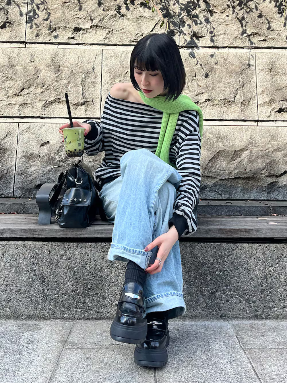 「_manafuku_」アンティークスタッズトートバッグ BB033