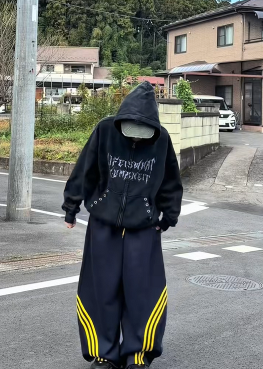 「gyoza_13_」ストライプバルーンスウェットパンツ TK0296