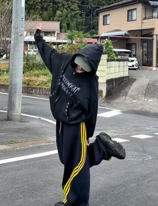 「gyoza_13_」ストライプバルーンスウェットパンツ TK0296