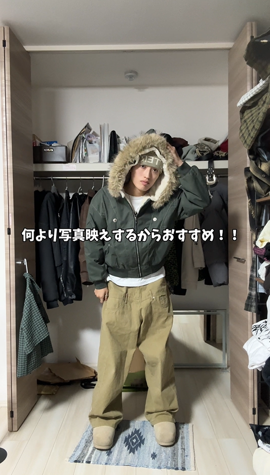 「kurubu.socks」裏ボア付きエコダウンジャケット TK0346