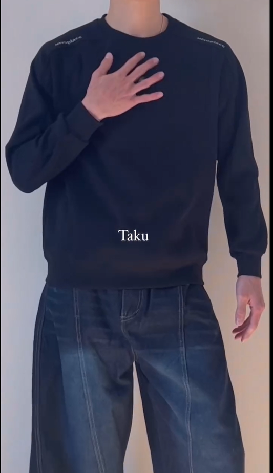 「k.e.n.fashion」クルーネックスウェット  TK0287