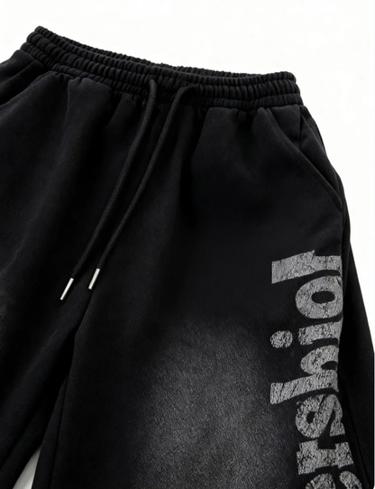 ブラックグラデーション カーブスウェットパンツ  TK0288