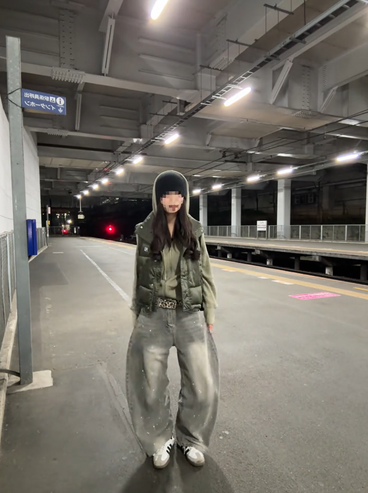 「lle.o6」ペイントカットデニムパンツ TK0094