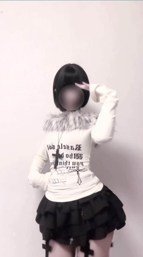 「__u3xy」ファーオフショルダートップス TK0355