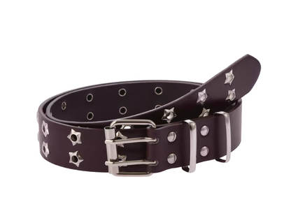 スターモチーフ パンチングダブルピンベルト SP0040
