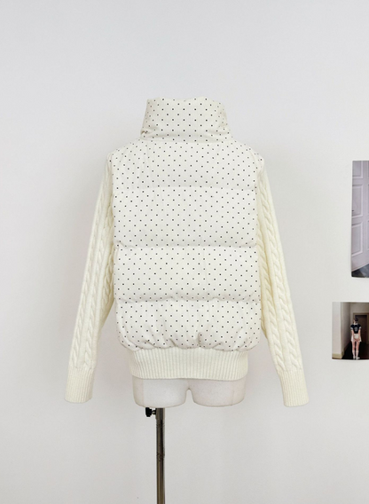 ホワイトドットファージャケット TK0373