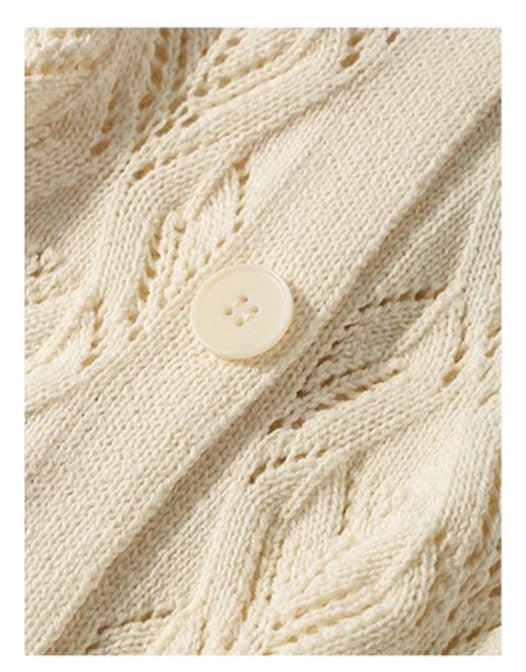 透かし編みリボンカーディガン TK0041