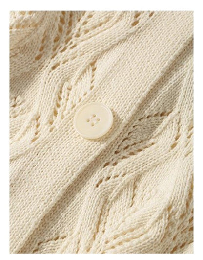 透かし編みリボンカーディガン TK0041