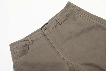 ブラウンカーブデザインワイドパンツ TK0214