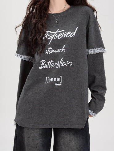 レース切り替えTシャツ TK0111