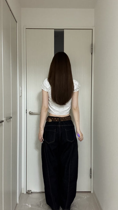 「yuuka」レースフリルリボンショートトップス TK0572