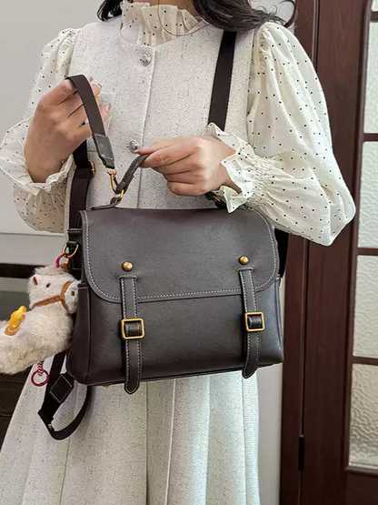 レトロフラップスクエアショルダーバッグ BB045