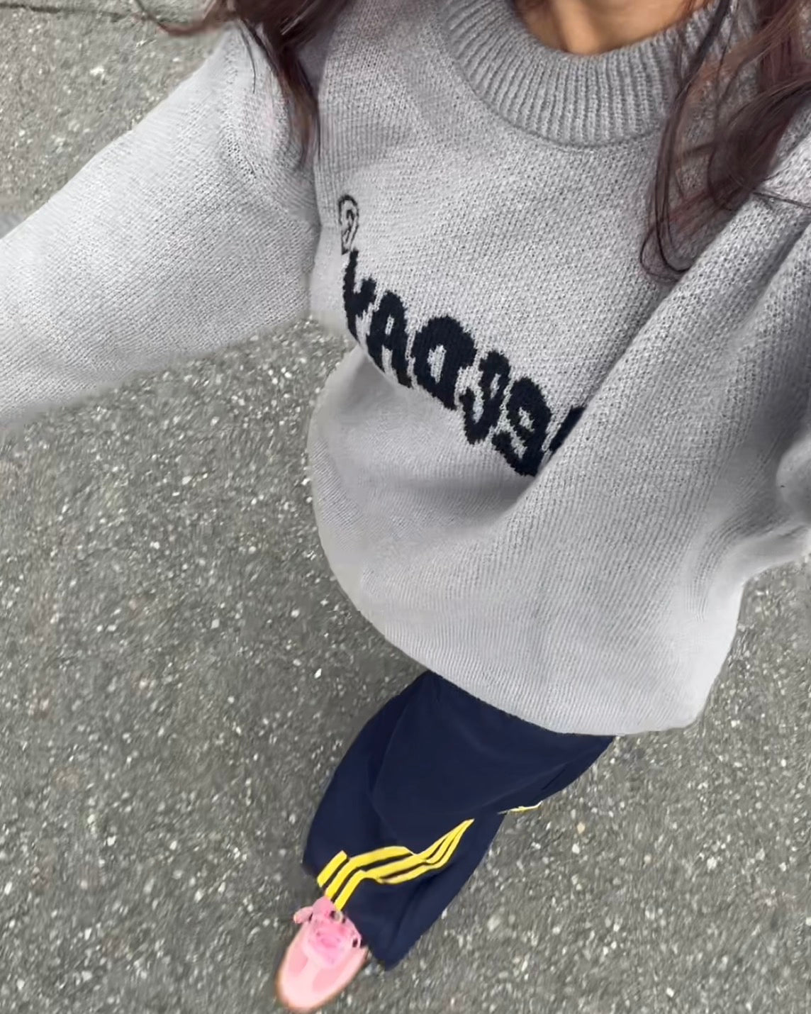 「aino__nk8」ストライプバルーンスウェットパンツ TK0296