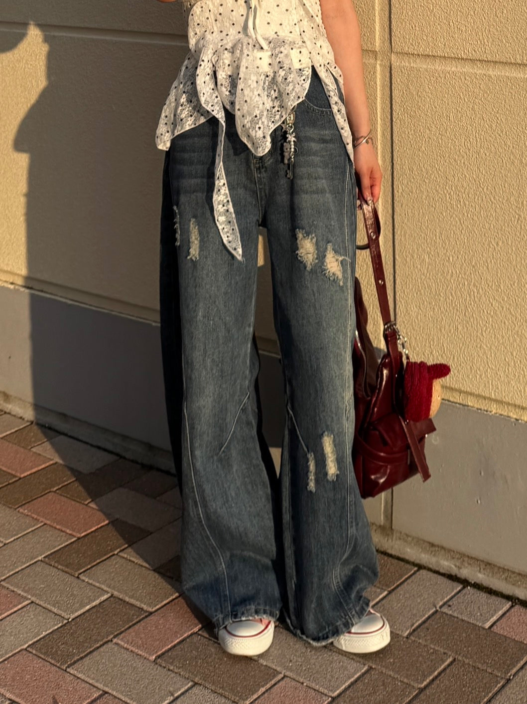 「k30」ダメージバルーンデニム TK0198