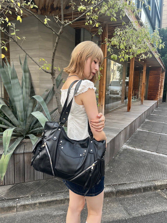 「_manafuku_」トートバッグ バイカー BB009