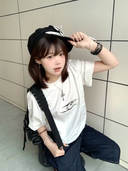 「2025夏」シルバーロゴTシャツ TK0175