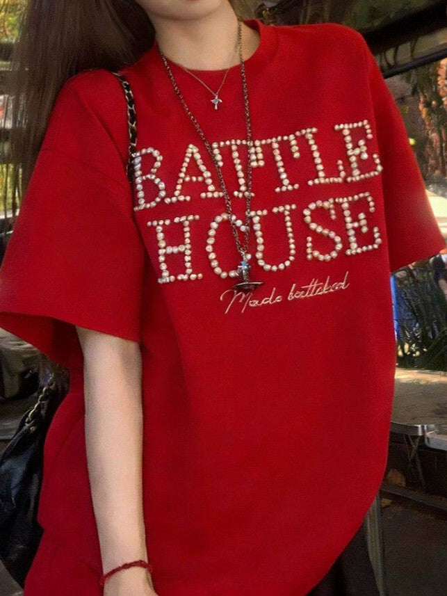 レッドパールロゴTシャツ TK0534