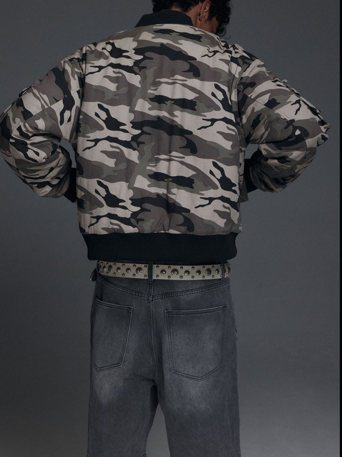 カモ柄パデッドフライトジャケット TK0350