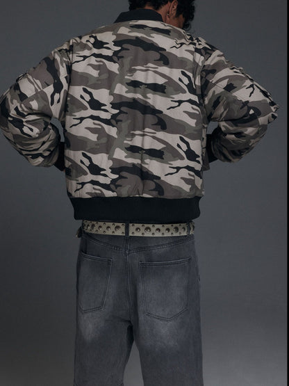 カモ柄パデッドフライトジャケット TK0350