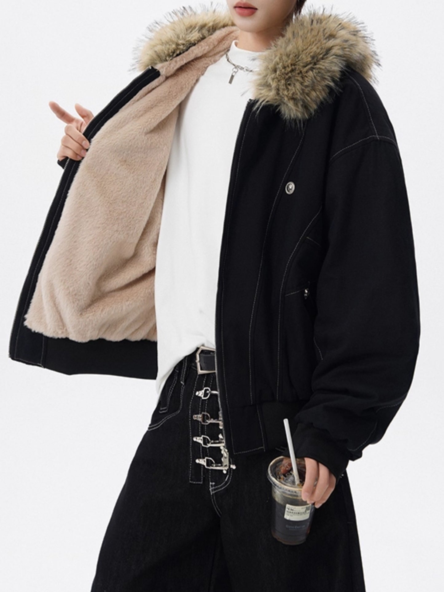 裏ボア付きエコダウンジャケット TK0346