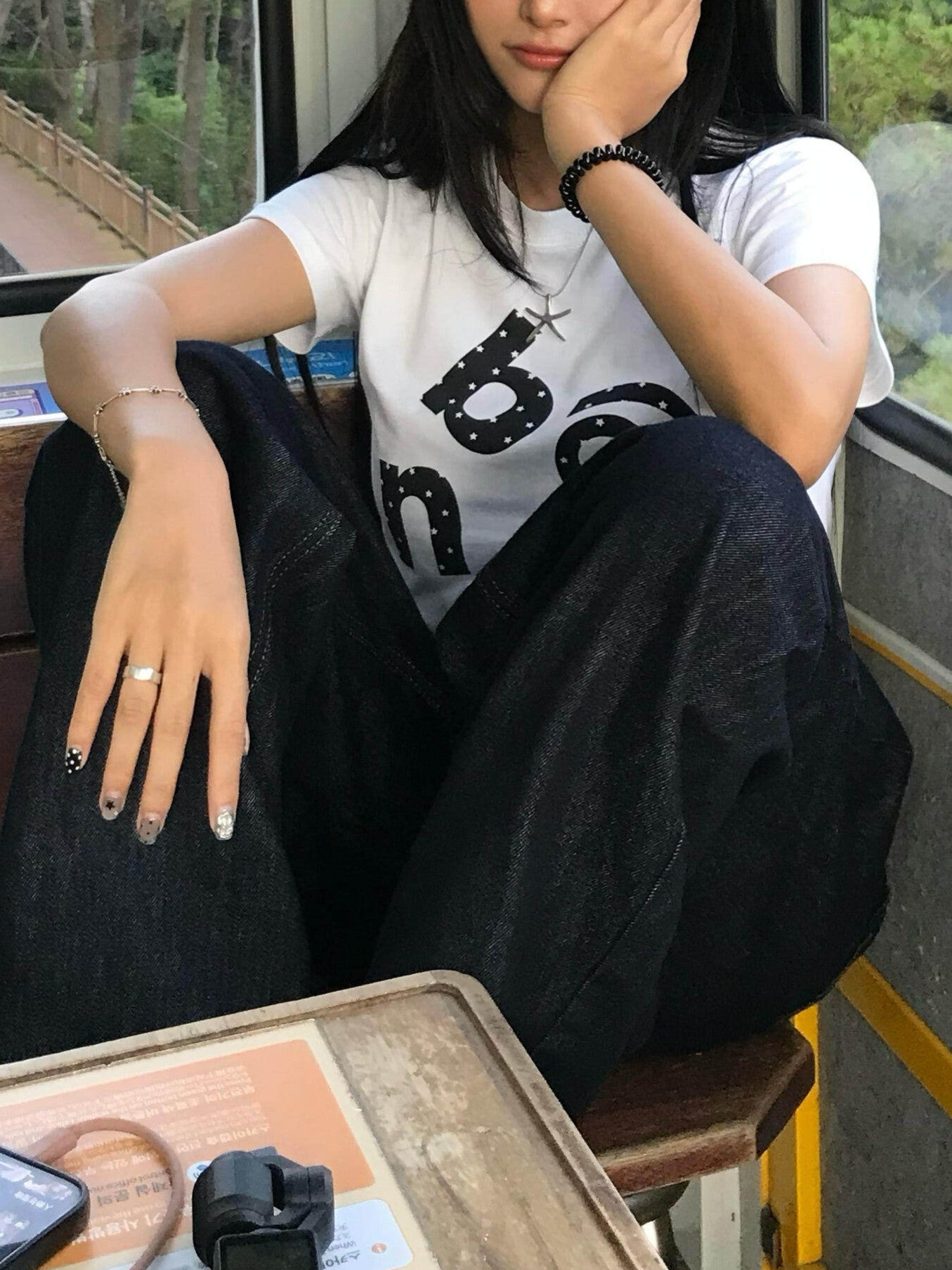ドットプリント タイトTシャツ TK0440