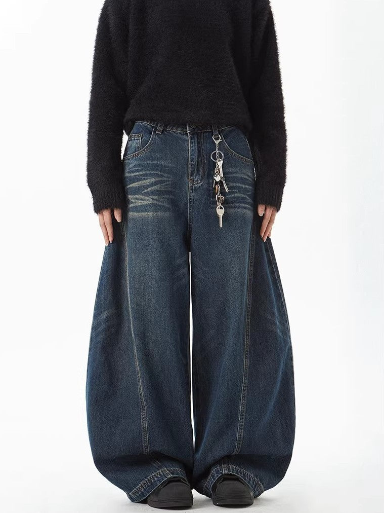 バレルレッグ カーブデニムパンツ TK0336