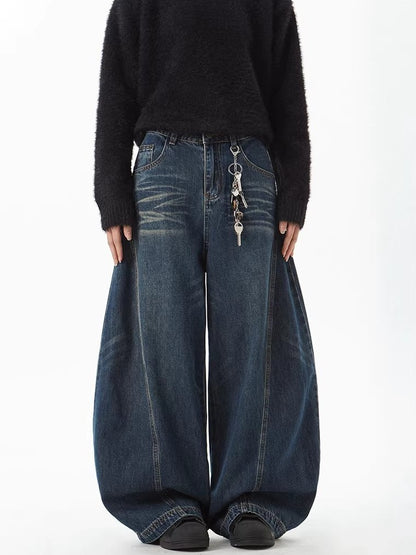 バレルレッグ カーブデニムパンツ TK0336