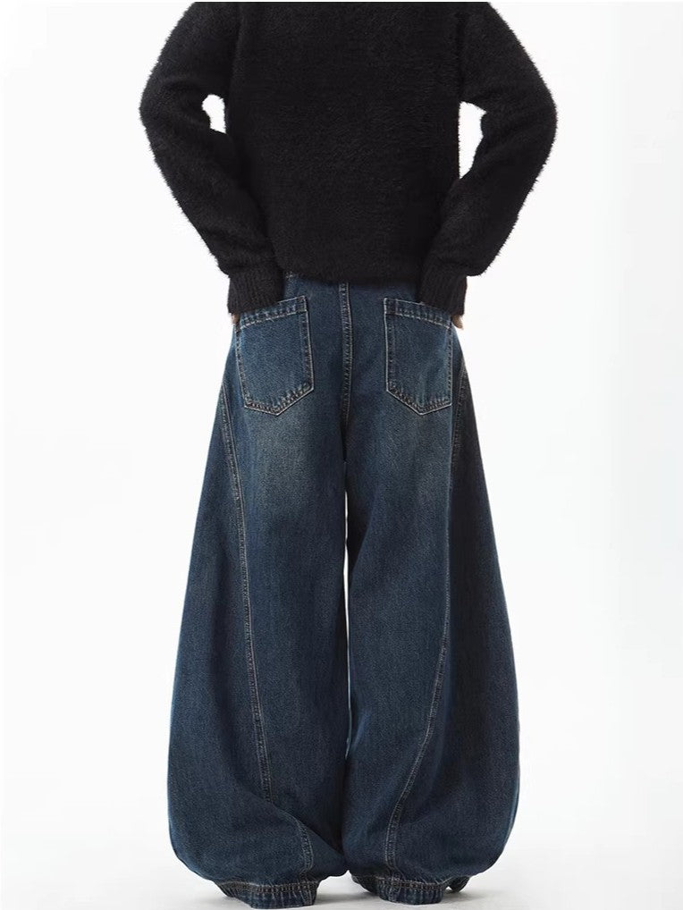 バレルレッグ カーブデニムパンツ TK0336