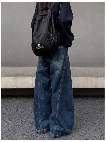 バレルレッグ カーブデニムパンツ TK0336