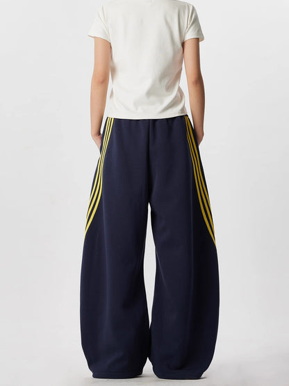 「ユニセックス」ストライプバルーンスウェットパンツ TK0296