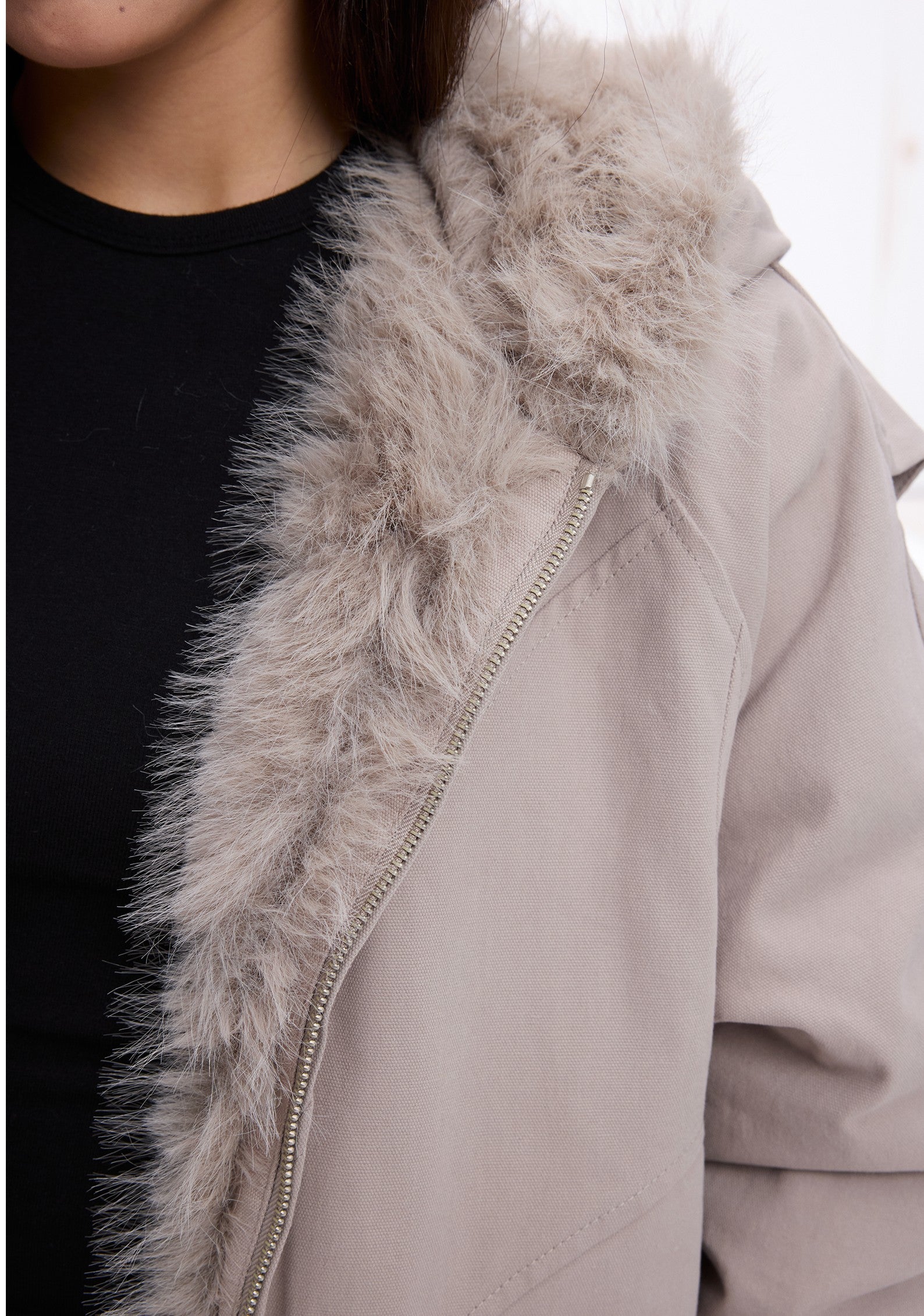 ファー付きフードパーカーコート ボアジャケット TK0338 – TAKUTAKU