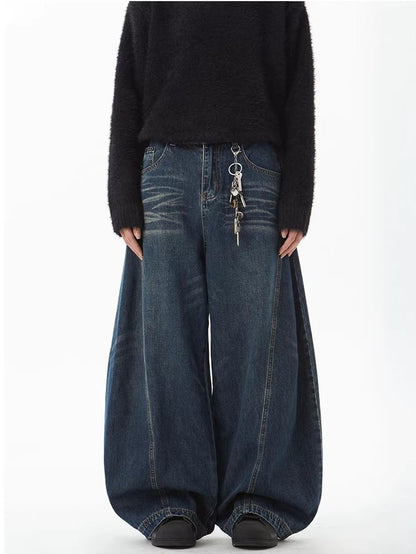 バレルレッグ カーブデニムパンツ TK0336