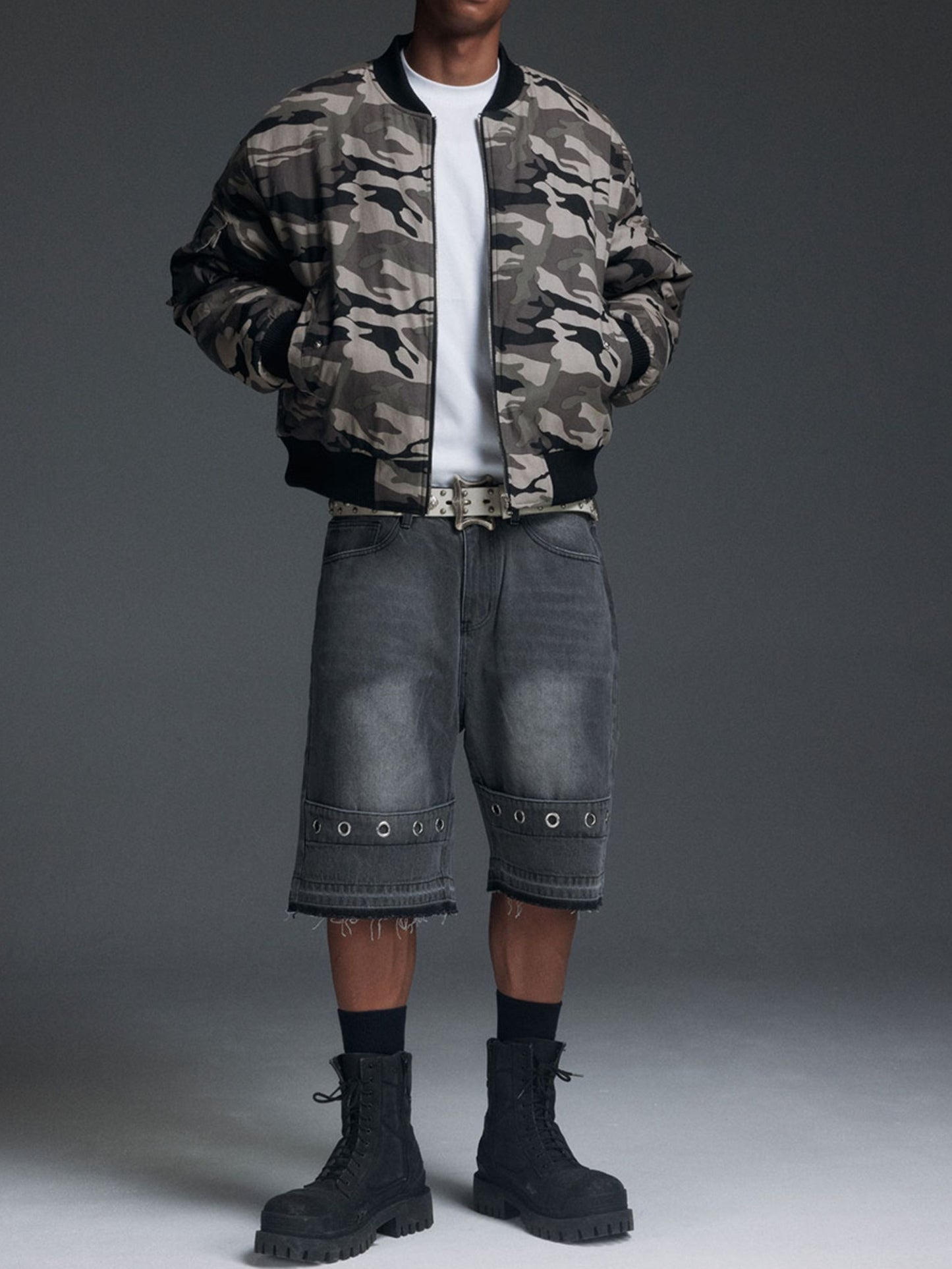 カモ柄パデッドフライトジャケット TK0350