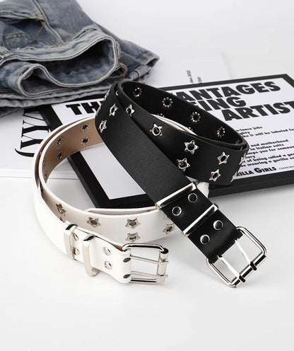 スターモチーフ パンチングダブルピンベルト SP0040