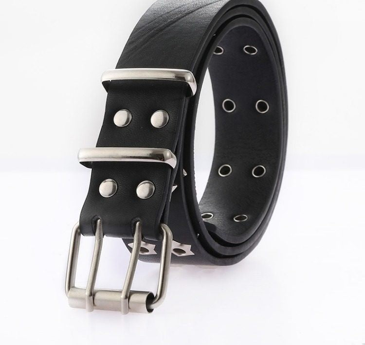 スターモチーフ パンチングダブルピンベルト SP0040