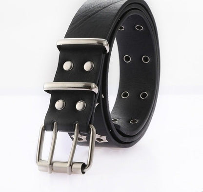 スターモチーフ パンチングダブルピンベルト SP0040