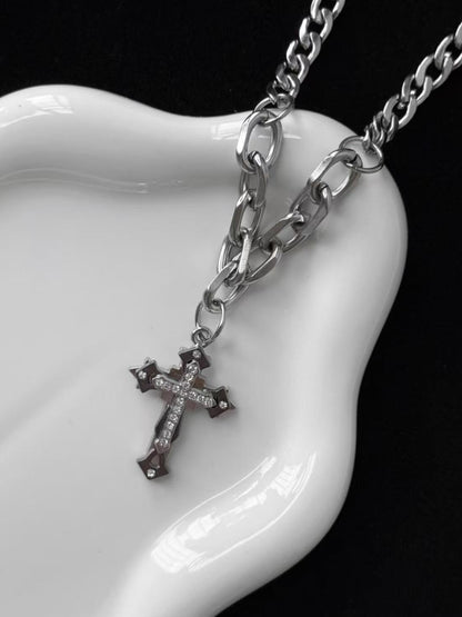 パヴェクロスペンダントネックレス SP0072